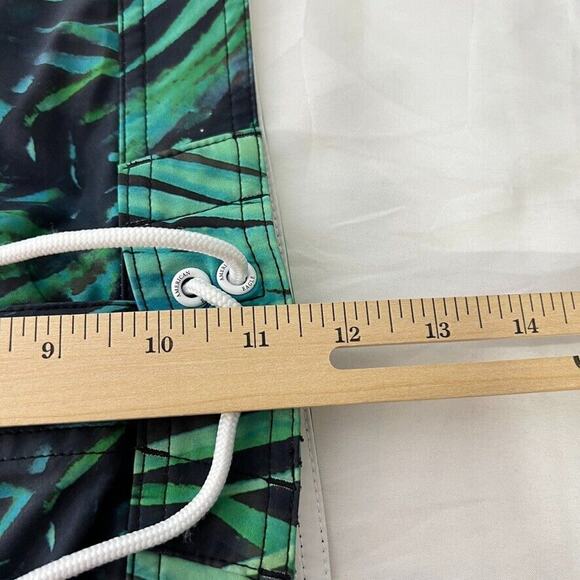 American Eagle Outfitters Blue Green Tropical Swim Board Shorts Size M Men's - Picture 9 of 10